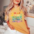 Be Kind Love Kindness Autism Mental Health Awareness Women Women's Oversized Comfort T-shirt Mustard