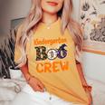 Kindergarten Boo Crew Teacher Student Halloween Costume 2023 Women's Oversized Comfort T-Shirt Mustard