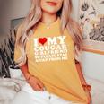 I Love My Cougar Girlfriend I Heart My Cougar Girlfriend Women's Oversized Comfort T-Shirt Mustard