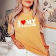 I Love My Girlfriend I Heart My Girlfriend Women's Oversized Comfort T-Shirt Mustard