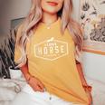 I Love Horse Farming Breeding Farmer Horses Farm Women's Oversized Comfort T-Shirt Mustard