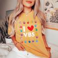 I Love Vbs Vacation Bible School Christian Teacher Women's Oversized Comfort T-shirt Mustard