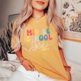 Middle School Rocks Students Teacher Back To School Women's Oversized Comfort T-Shirt Mustard