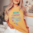 Mom Of The Birthday Mermaid Theme Party Squad Security Mommy Women's Oversized Comfort T-Shirt Mustard