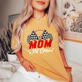 Mom Pit Crew Birthday Party Race Car Lover Racing Family Women's Oversized Comfort T-Shirt Mustard