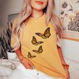 Monarch Butterfly -Milkweed Plants Butterflies Women's Oversized Comfort T-Shirt Mustard