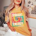 Paraprofessional Straight Outta Energy Teacher End Of Year Women's Oversized Comfort T-shirt Mustard