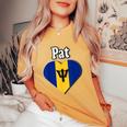 Pat Womens Barbados Women's Oversized Graphic Print Comfort T-shirt Mustard