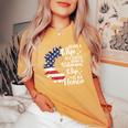 Patriotic Veterans Day Being A Veterans Wife Is An Honor Women's Oversized Comfort T-Shirt Mustard