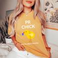 Pr Chick Social Media Maven Pr Women's Oversized Comfort T-Shirt Mustard