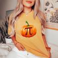 Pumpkin Pie Math I Halloween Thanksgiving Pi Day Halloween Women's Oversized Comfort T-Shirt Mustard
