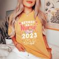 Retired Nurse 2023 Cute Nurse Retirement 2023 Medical Crew Women's Oversized Comfort T-Shirt Mustard