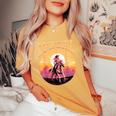 Rodeo Western Country Southern Cowgirl Hat Cowgirl Women's Oversized Comfort T-Shirt Mustard