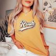 Rush Surname Vintage Retro Boy Girl Women's Oversized Comfort T-Shirt Mustard