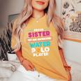 Sister Of Awesome Water Polo Player Sports Coach Graphic Women's Oversized Comfort T-Shirt Mustard