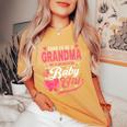 Soon To Be A Grandma Of A Beautiful Baby Girl Mother's Day Women's Oversized Comfort T-Shirt Mustard