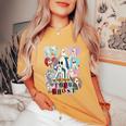 In My Spooky Era Groovy Hippie Halloween Ghost Women's Oversized Comfort T-Shirt Mustard
