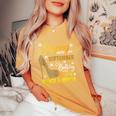 Stepping Into My September Birthday With Gods Grace Mercy Women's Oversized Comfort T-Shirt Mustard