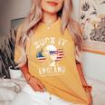 Suck It England Funny 4Th Of July George Washington 1776 Gift For Womens Women's Oversized Graphic Print Comfort T-shirt Mustard