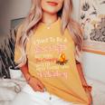 I Tried To Be A Good Girl But Campfire And Whiskey Camping Women's Oversized Comfort T-shirt Mustard