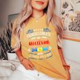 Never Underestimate An Autism Mom With A Prayer And A Plan Women's Oversized Comfort T-Shirt Mustard