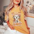Never Underestimate An Old Woman With A Dalmatian Women's Oversized Comfort T-Shirt Mustard