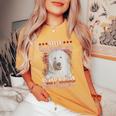 Never Underestimate An Old Woman With A Great Pyrenees Women's Oversized Comfort T-Shirt Mustard