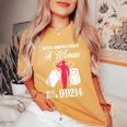 Never Underestimate A Woman With Dd214 Veteran's Day Women's Oversized Comfort T-Shirt Mustard