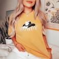 Vintage Howdy Rodeo Western Country Southern Cowboy Cowgirl Women's Oversized Comfort T-shirt Mustard