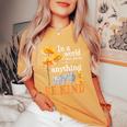 In A World Where You Can Be Kind Zookeeper Elephant Lover Women's Oversized Comfort T-shirt Mustard