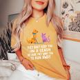 They Dont Keep You On A Leash Dog Cat Mom Dad Humor Women's Oversized Comfort T-shirt Mustard