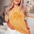Yes I Yam She's My Sweet Potato Couple Matching Thanksgiving Women's Oversized Comfort T-Shirt Yam