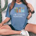 4Th Grade Team Teacher Like A Normal Team Fourth Grade Women's Oversized Comfort T-Shirt Blue Jean