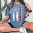 American Flag Army Mom Army Mother Women's Oversized Comfort T-Shirt Blue Jean