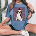 Beagle Christmas Lights Ugly Sweater Dog Lover Women's Oversized Comfort T-Shirt Blue Jean