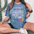 Behavior Therapist Fun And Games Behavior Analyst Therapist Women Oversized Print Comfort T-shirt Blue Jean