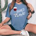 Bunco Night Wine Dice T Women's Oversized Comfort T-Shirt Blue Jean