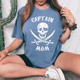 Captain Mom Pirate For Family Pirate Women's Oversized Comfort T-Shirt Blue Jean