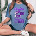 Chapter 60 Fabulous Since 1963 Purple 60Th Birthday Women's Oversized Comfort T-Shirt Blue Jean