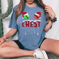 Christmas T Matching Couple Family Chestnuts Women's Oversized Comfort T-Shirt Blue Jean