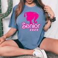 Class Of 2024 Senior Pink Seniors 2024 Girls Women's Oversized Comfort T-Shirt Blue Jean
