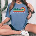 Evergreen Vintage Stripes Alphaba Mississippi Women's Oversized Comfort T-Shirt Blue Jean