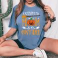 Exhausted Mom Is My Costume Halloween Mother Women's Oversized Comfort T-Shirt Blue Jean