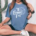 Five 5'S Biggest Fan Volleyball Mom Volleyball Dad Women's Oversized Comfort T-Shirt Blue Jean