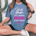 Foreign Host Family Mom Cool Exchange Student Women's Oversized Comfort T-Shirt Blue Jean