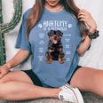 Anatomy Rottweiler Dog Owner Rottie Dad Mom Pet Lover Women's Oversized Comfort T-Shirt Blue Jean