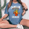 Game On 4Th Grade Basketball Back To School Student Boys Women's Oversized Comfort T-Shirt Blue Jean