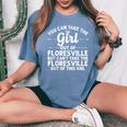 Girl Out Of Floresville Tx Texas Home Roots Usa Women's Oversized Comfort T-Shirt Blue Jean