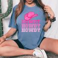 Girls Pink Howdy Cowgirl Western Country Rodeo Women's Oversized Comfort T-shirt Blue Jean