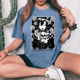 Goth Girl Skull Gothic Anime Aesthetic Horror Aesthetic Women's Oversized Comfort T-Shirt Blue Jean Goth Girl Skull Gothic Anime Aesthetic Horror Aesthetic Women's Oversized Comfort T-Shirt Blue Jean